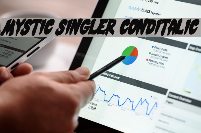 Mystic Singler CondItalic Font examples