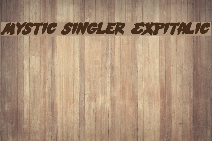 Mystic Singler ExpItalic Font examples