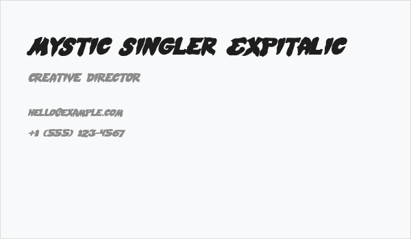Mystic Singler ExpItalic Business Card