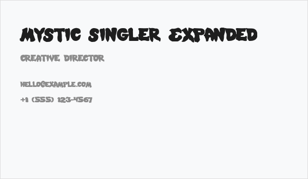 Mystic Singler Expanded Business Card