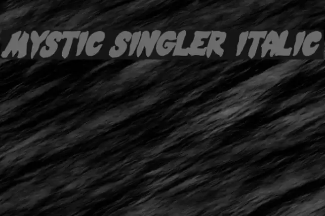 Mystic Singler Italic Font examples