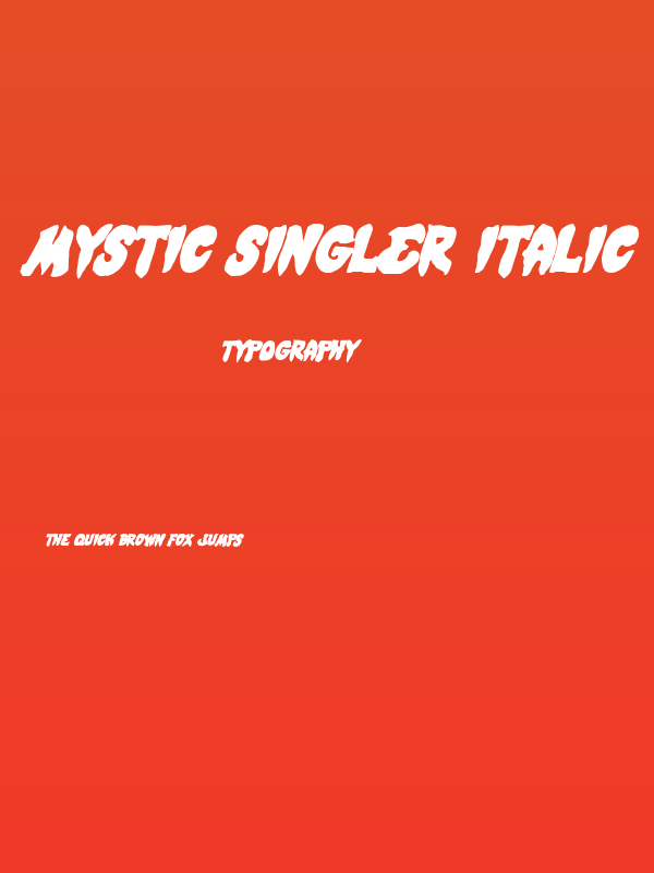 Mystic Singler Italic Poster