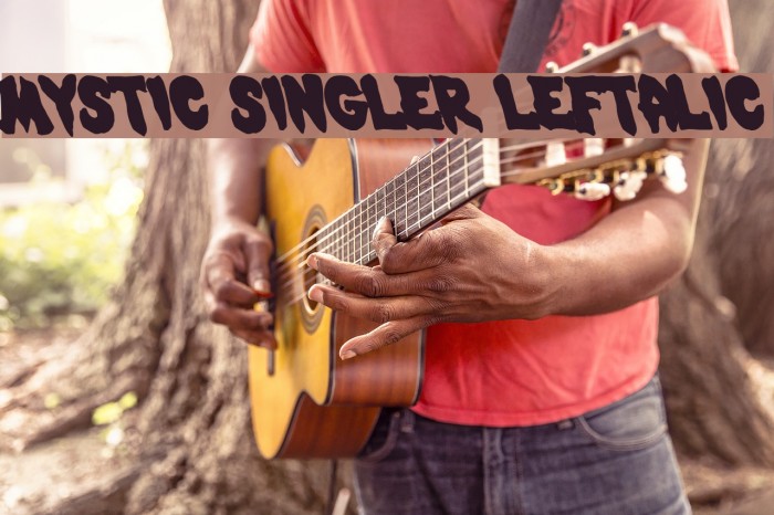 Mystic Singler Leftalic Font examples
