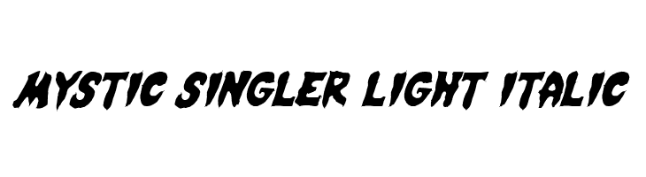 Mystic Singler Light Italic Font