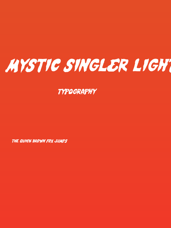 Mystic Singler Light Italic Poster