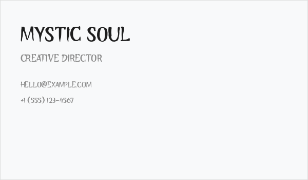 Mystic Soul Business Card