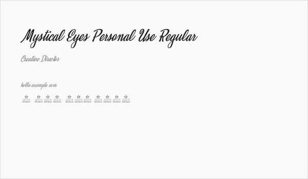 Mystical Eyes Personal Use Regular Business Card