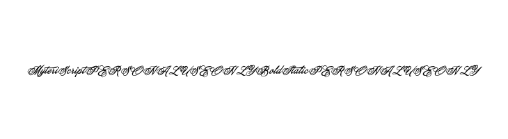 Myteri Script PERSONAL USE ONLY Bold Italic PERSONAL USE ONLY  les polices de caractères gratuit tlcharger