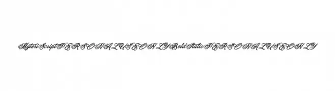 Myteri Script PERSONAL USE ONLY Bold Italic PERSONAL USE ONLY  Descarca Fonturi Gratis