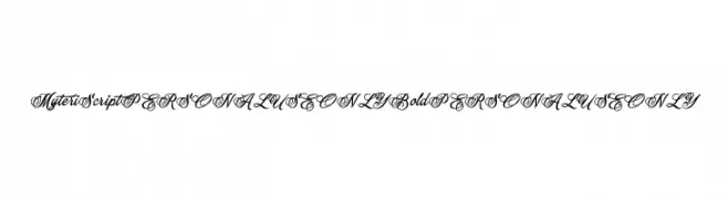 Myteri Script PERSONAL USE ONLY Bold PERSONAL USE ONLY  Descarca Fonturi Gratis