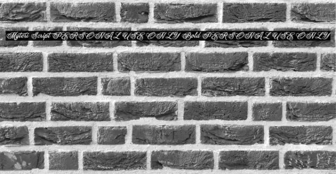 Myteri Script PERSONAL USE ONLY Bold PERSONAL USE ONLY Example 1