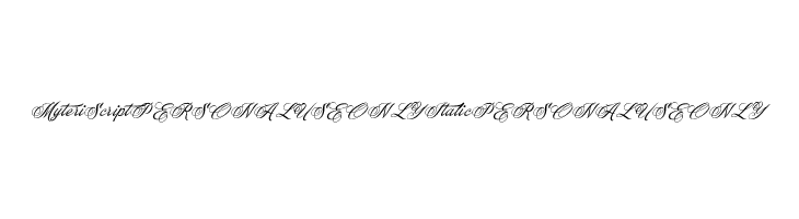 Myteri Script PERSONAL USE ONLY Italic PERSONAL USE ONLY  font caratteri gratis