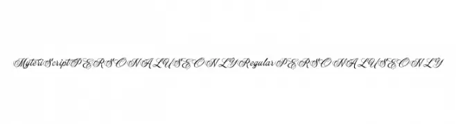 Myteri Script PERSONAL USE ONLY Regular PERSONAL USE ONLY  Descarca Fonturi Gratis