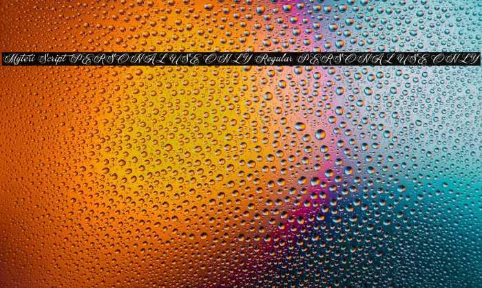 Myteri Script PERSONAL USE ONLY Regular PERSONAL USE ONLY Example 3