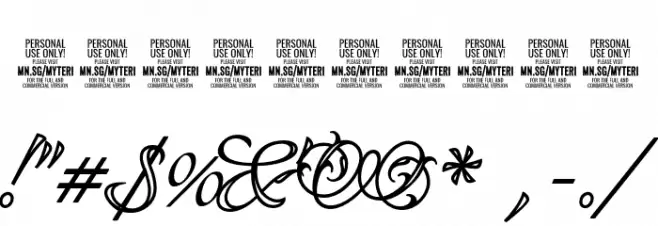 Myteri Tattoo PERSONAL USE ONLY PERSONAL USE ONLY Schriftart Anderer Schreiben