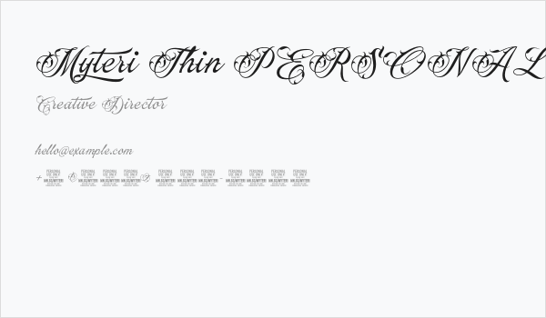 Myteri Thin PERSONAL USE ONLY PERSONAL USE ONLY Business Card