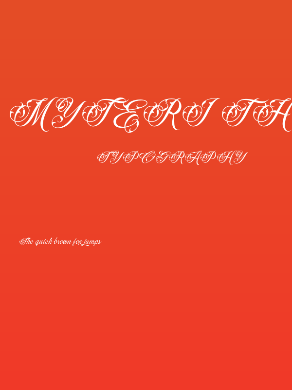 Myteri Thin PERSONAL USE ONLY PERSONAL USE ONLY Poster