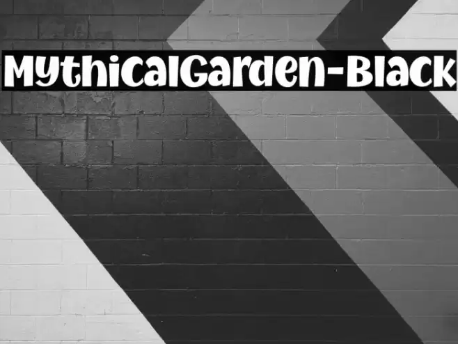 MythicalGarden-Black Font examples