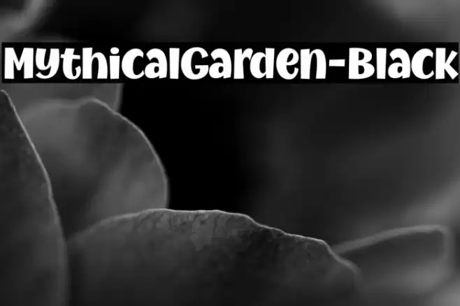 MythicalGarden-Black Font examples