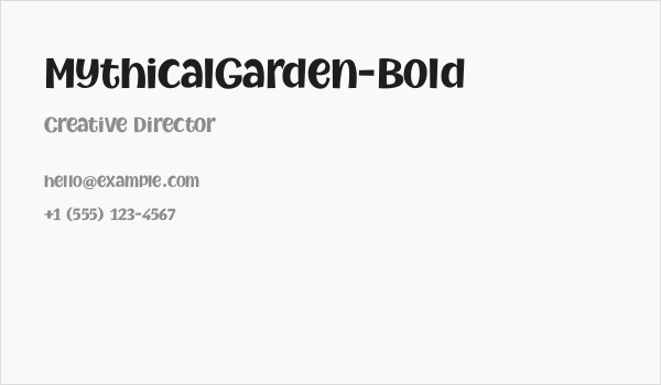 MythicalGarden-Bold Business Card