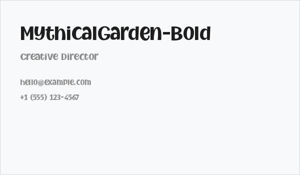 MythicalGarden-Bold Business Card