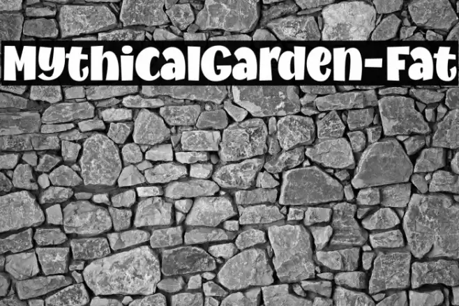 MythicalGarden-Fat Font examples