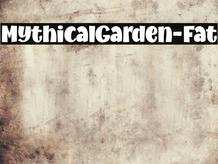 MythicalGarden-Fat لخطوط تنزيل examples