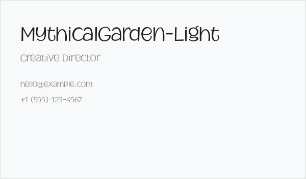 MythicalGarden-Light Business Card