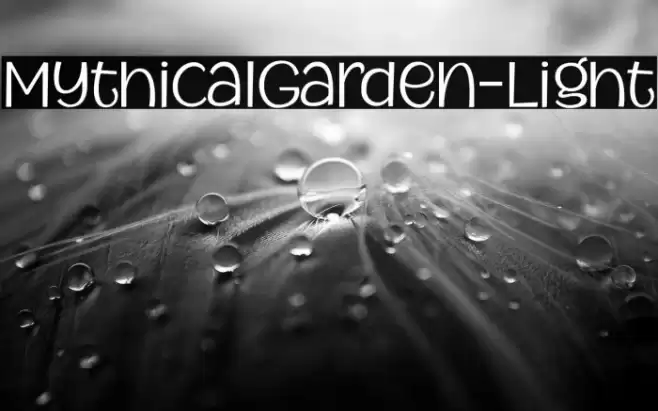 MythicalGarden-Light Font examples
