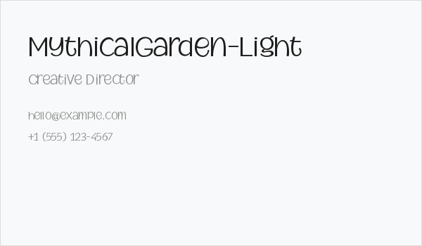 MythicalGarden-Light Business Card