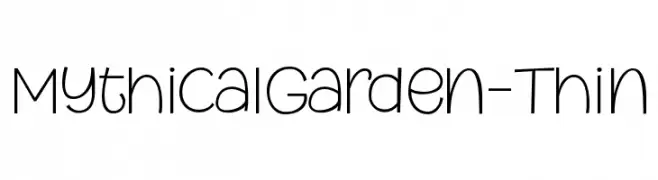 MythicalGarden-Thin  Fuentes Gratis Descargar