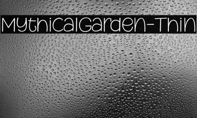 MythicalGarden-Thin Font examples