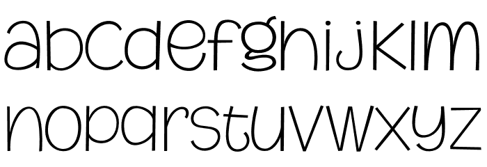 MythicalGarden-Thin Font LOWERCASE