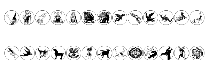 MythologicalDisks Font LOWERCASE