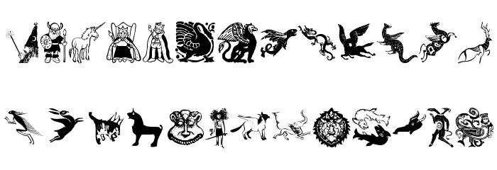 Mythological Font LOWERCASE
