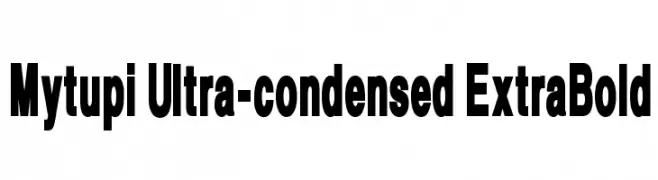 Mytupi Ultra-condensed ExtraBold  font caratteri gratis