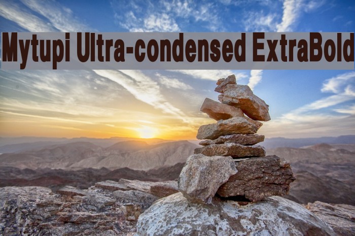 Mytupi Ultra-condensed ExtraBold Font examples