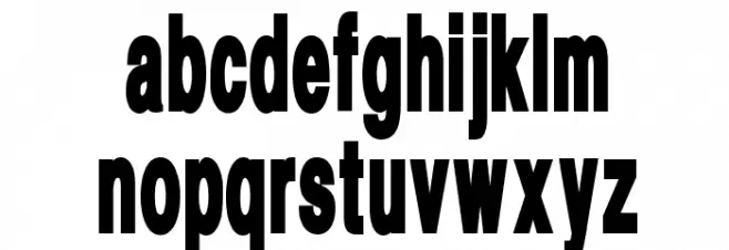 Mytupi Ultra-condensed ExtraBold फ़ॉन्ट लोअरकेस