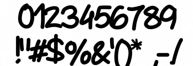 Mywriting Font OTHER CHARS