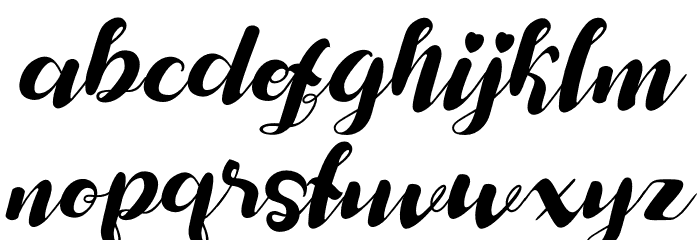 my andriane Font LOWERCASE