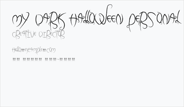 my dark halloween Personal Use Business Card