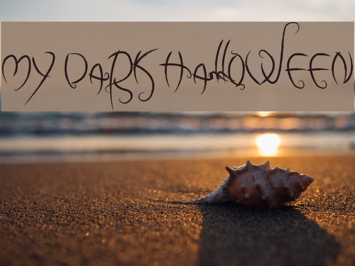 my dark halloween Font examples