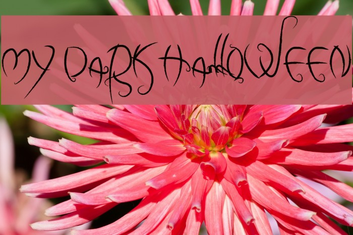 my dark halloween Font examples