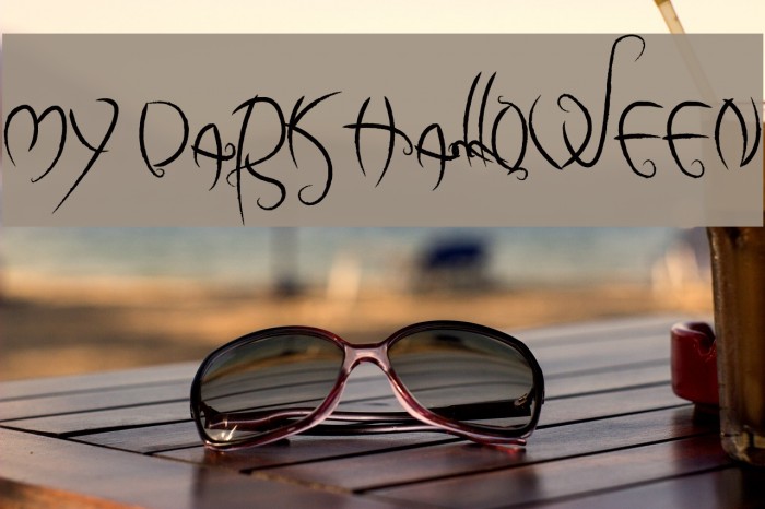 my dark halloween Font examples