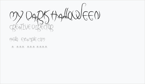 my dark halloween Business Card