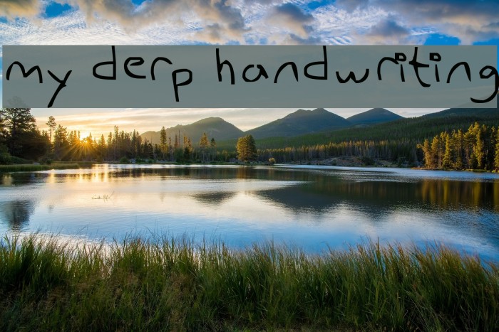 my derp handwriting Font examples