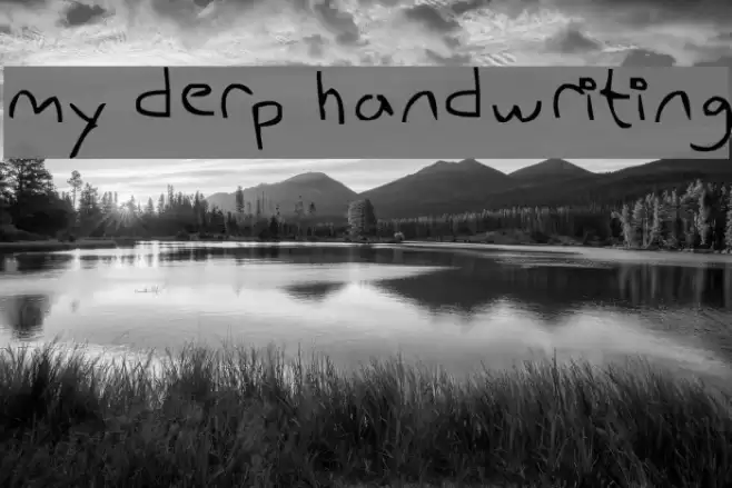 my derp handwriting Font examples