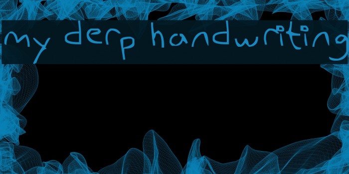 my derp handwriting Font examples