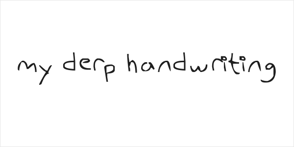 my derp handwriting Logo