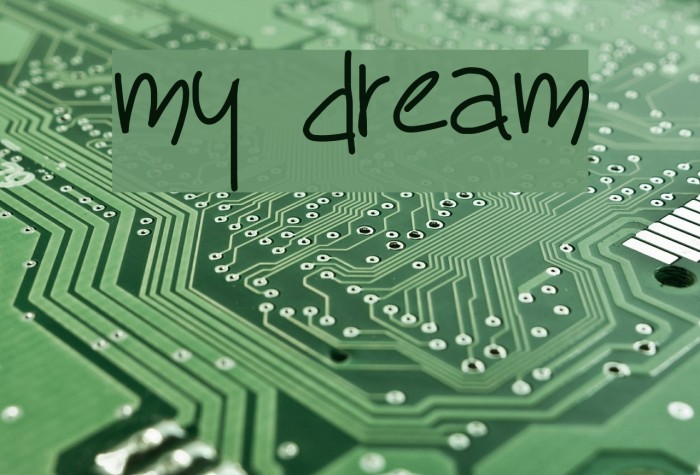 my dream Font examples
